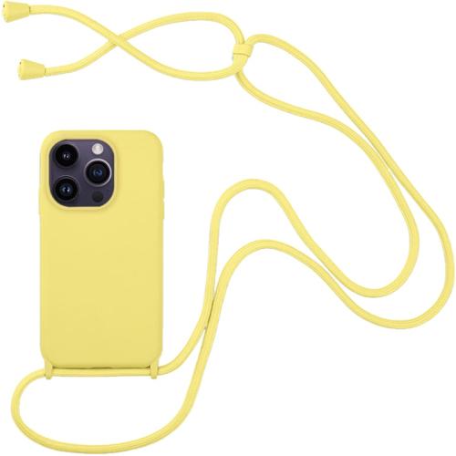 Θήκη Apple iPhone 14 Pro - My Colors CarryHang Θήκη Σιλικόνης με Κορδόνι - Κίτρινο