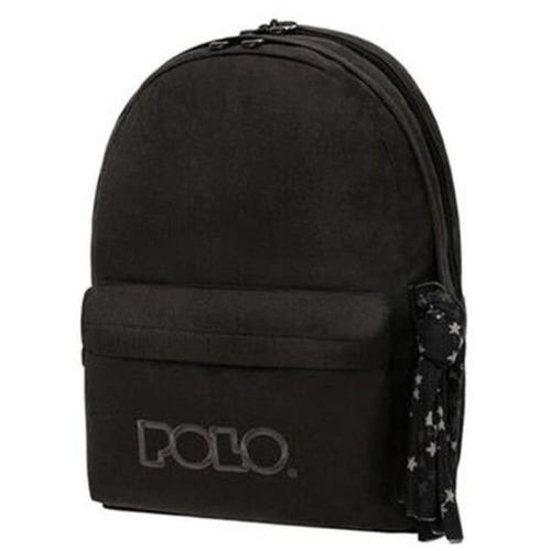 Τσάντα Πλάτης Polo Original Double Scarf Γυμνασίου - Λυκείου σε Μαύρο χρώμα