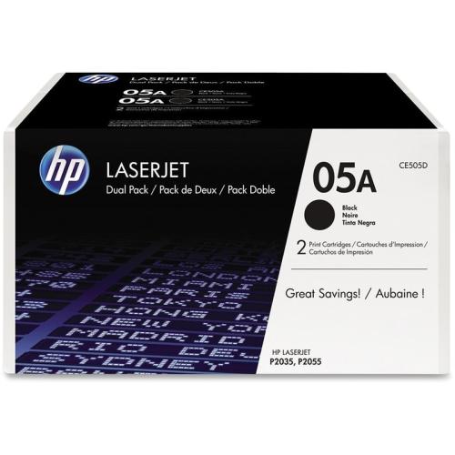 Toner HP 05A 2 Pack LaserJet (CE505D) - Black