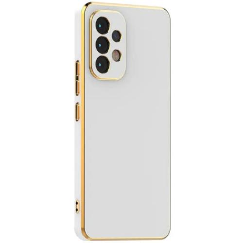 Θήκη Σιλικόνης Samsung Galaxy A52 / A52s 5g - Bodycell Gold Plated - Λευκό