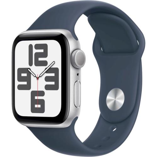 Apple Watch SE Silver Aluminium GPS 40mm - Storm Blue Sports Band Medium/Large