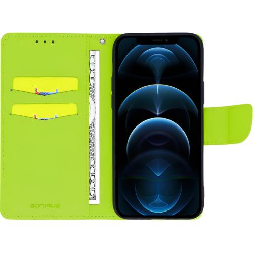 Θήκη Samsung Galaxy A34 - Sonique Trend Book - Σκούρο Μπλε / Λαχανί