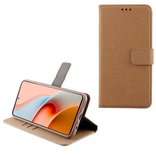 Θήκη Xiaomi Redmi Note 9 Pro - Volte-tel Allure Magnet Book Stand Clip - Gold