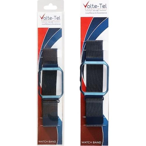 Volte-tel Λουράκι Μεταλλικό Με Πλαίσιο Apple Watch 42mm/watch 2- 3 22mm Navy Blue (5205308294501)