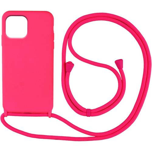 Θήκη Apple iPhone 13 - My Colors CarryHang Θήκη Σιλικόνης με Κορδόνι - Φούξια