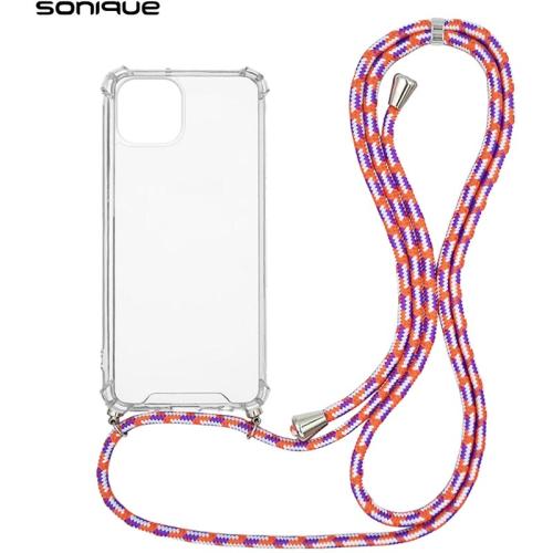 Θήκη Apple iPhone 14 - Sonique Armor Clear - Rainbow Κοραλλί