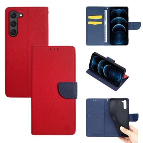 Θήκη Samsung Galaxy S23 Plus - Sonique Trend Book - Κόκκινο / Σκούρο Μπλε