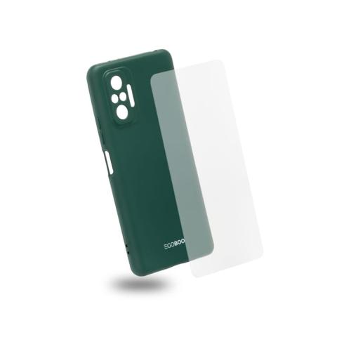 Θήκη Προστασία οθόνης Redmi Note 10 Pro - Egoboo Back Cover Case - Green