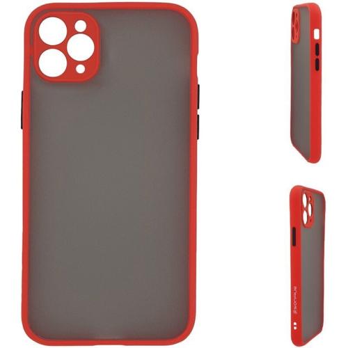 Θήκη Apple iPhone 11 Pro Max - Sonique Color Button Bumper - Κόκκινο