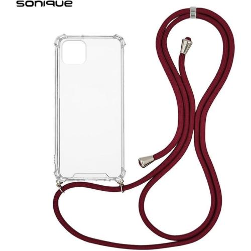 Θήκη Apple iPhone 11 - Sonique με Κορδόνι Armor Clear - Μπορντό