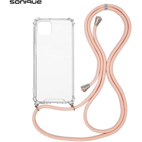 Θήκη Apple iPhone 11 - Sonique με Κορδόνι Armor Clear - Ροζ