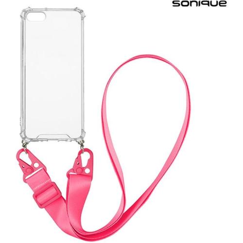 Θήκη Apple iPhone 7 / iPhone 8 / iPhone SE 2020 / iPhone SE 2022 - Sonique με Strap Armor Clear - Ροζ