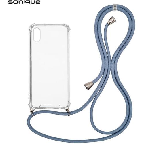 Θήκη Apple iPhone X / iPhone XS - Sonique με Κορδόνι Armor Clear - Μπλε