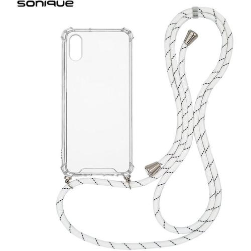 Θήκη Apple iPhone XR - Sonique με Κορδόνι Armor Clear - Λευκό