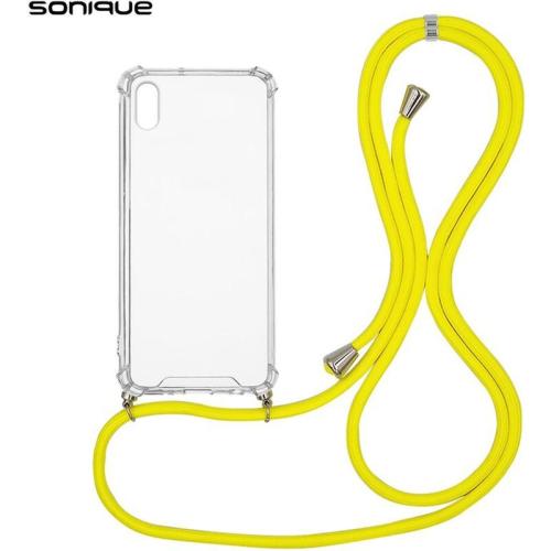 Θήκη Apple iPhone XS Max - Sonique με Κορδόνι Armor Clear - Κίτρινο