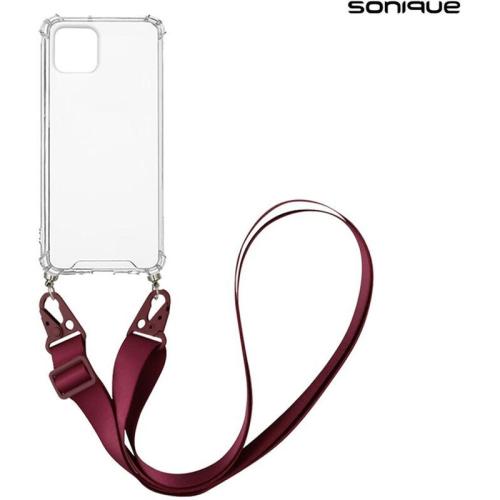Θήκη Apple iPhone 11 - Sonique με Strap Armor Clear - Μπορντό