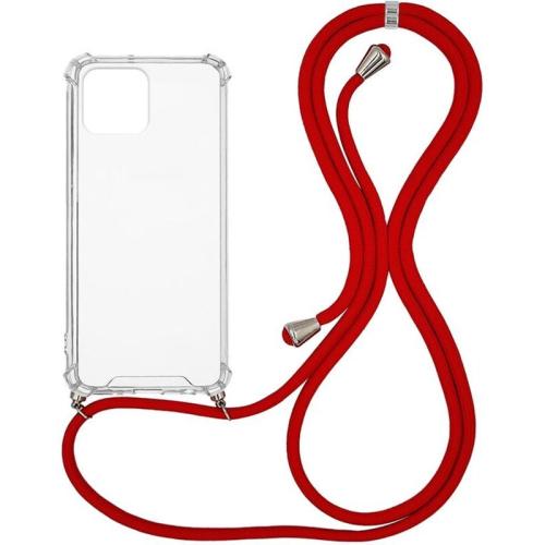 Θήκη Apple iPhone 12 Pro - Sonique με Κορδόνι Armor Clear - Κόκκινο