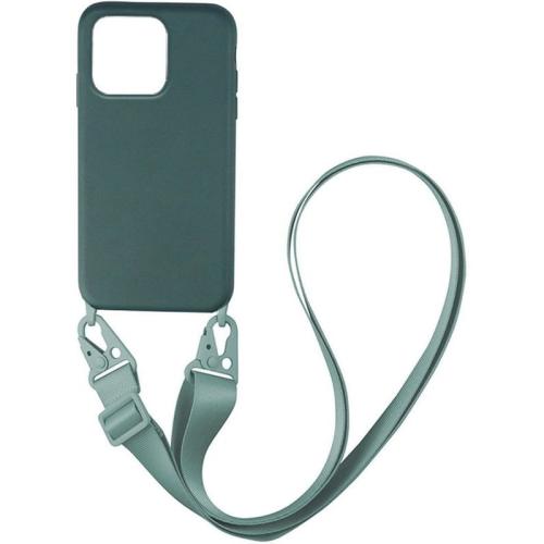 Θήκη Apple iPhone 13 Pro Max - My Colors Carryhang Liquid Silicone - Πράσινο