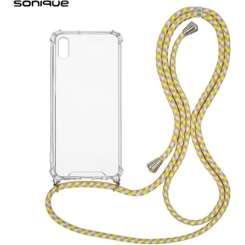 Θήκη Apple iPhone XS Max - Sonique με Κορδόνι Armor Clear - Κίτρινο