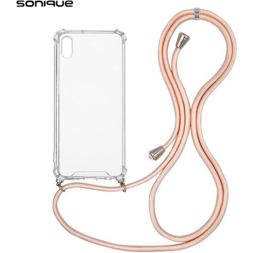Θήκη Apple iPhone XS Max - Sonique με Κορδόνι Armor Clear - Ροζ