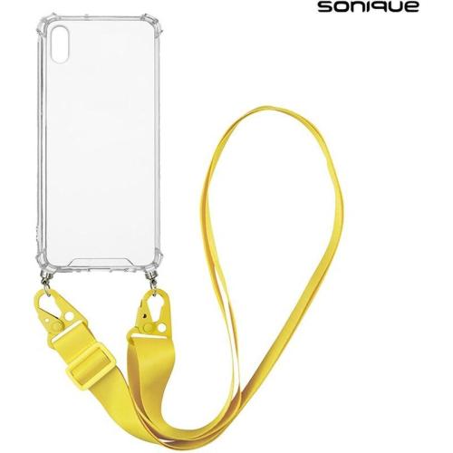 Θήκη Apple iPhone XS Max - Sonique με Strap Armor Clear - Κίτρινο