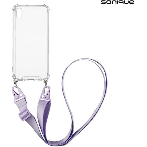 Θήκη Apple iPhone XS Max - Sonique με Strap Armor Clear - Λιλά