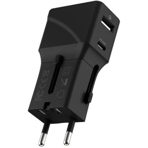 Φορτιστής Πρίζας Rolling Square Pocket Travel Charger 20W - Black