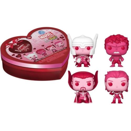 Funko Pocket Pop! Marvel Classic: Happy Valentines Day Boxes 4-Pack Set