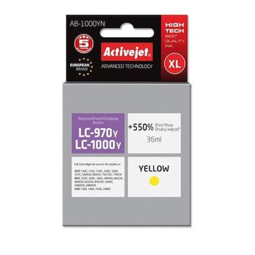 Activejet Ink For Brother Lc1000/lc970y