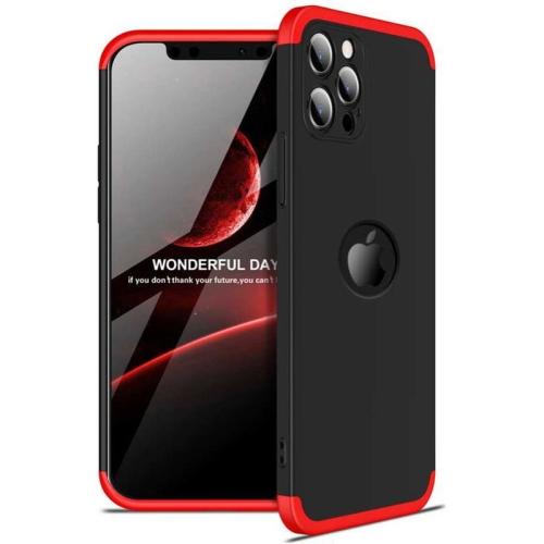 Θήκη Apple iPhone 12 Pro Max - GΚΚ 360 Full Body Protection - Μαύρο/Κόκκινο