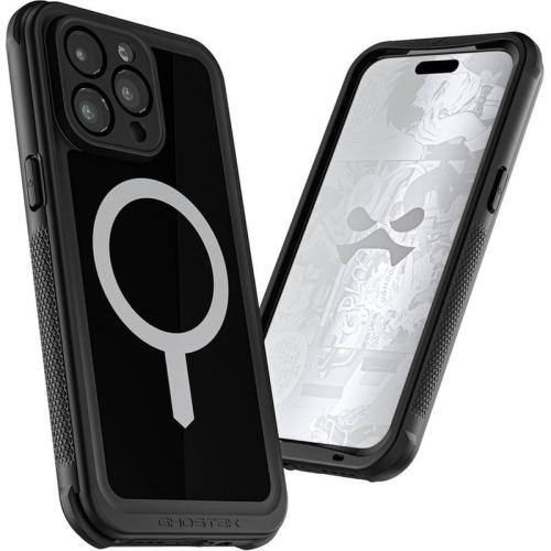 Θήκη Apple iPhone 15 Pro Max - Ghostek Nautical 4 Magsafe Αδιάβροχη με Περιστρεφόμενο Κλιπ Ζώνης - Μαύρο