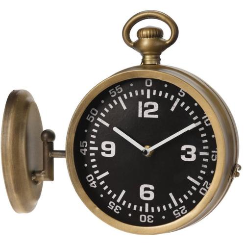 Αναλογικό Ρολόι Τοίχου Spitishop K-m Hx9900220 25x10x27.5 cm - Χρυσό/Μαύρο