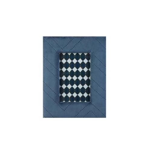 Ξύλινη Παραλληλόγραμμη Κορνίζα Με Βελούδινη Επιφάνεια, 19.5x24.5x1.5 Cm Μπλε