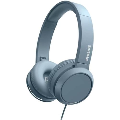 Ακουστικά Stereo Philips On-ear Stereo 3.5mm Tah4105bl/00 Μπλε Με Μικρόφωνο, Πλήκτρο Απάντησης