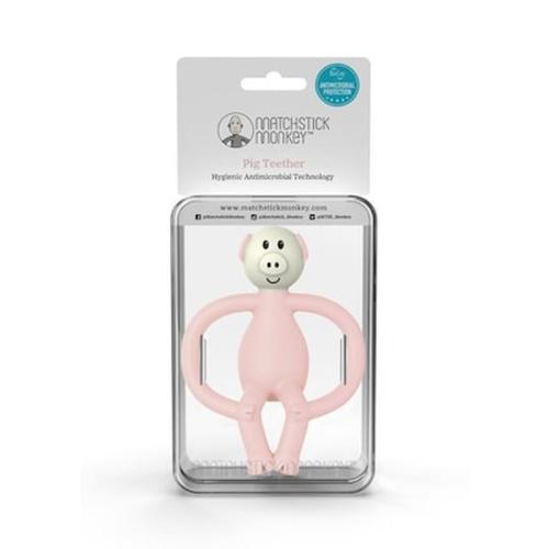 Matchstick Monkey Μασητικό Γουρουνάκι Pig Teether Ροζ