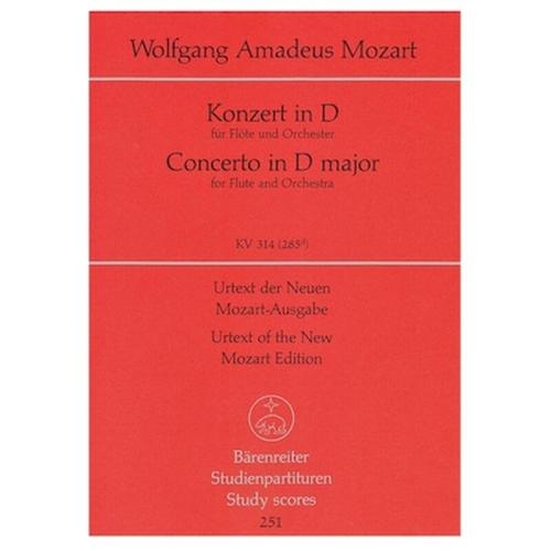 Βιβλίο Για Σύνολα Barenreiter Mozart - Concerto In D Major Flute Kv 314 [pocket Score]