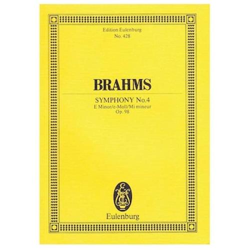 Βιβλίο Για Σύνολα Editions Eulenburg Brahms - Symphony Nr.4 In E Minor Op.98 [pocket Score]