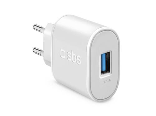 Φορτιστής Πρίζας SBS USB-A 2.1A - Λευκό