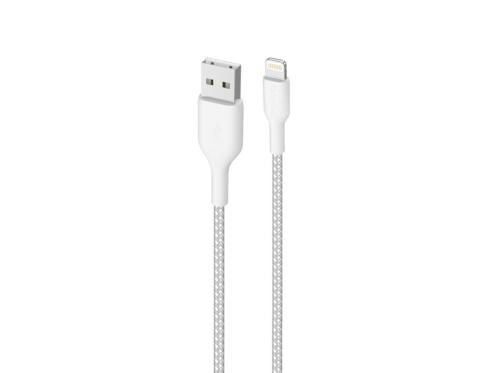 Καλώδιο Puro USB-A σε Lightning 1.2m - Ultra Strong Heavy Duty Fabric Λευκό