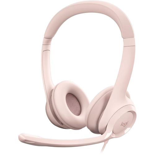 Ακουστικά Headset Logitech H390 wired with mic - Ροζ