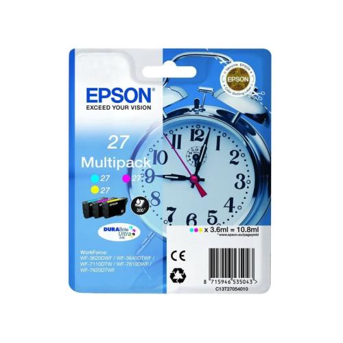 Μελάνι Epson 27 Πακέτο 3 Μελανιών - C13T27054010