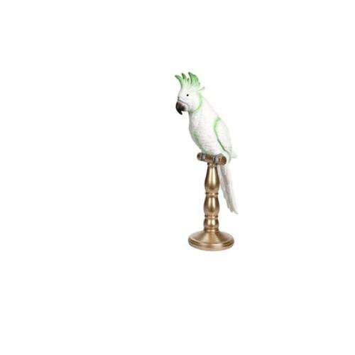 Επιτραπέζιο Διακοσμητικό Παπαγάλος Με Χρυσή Βάση, 16x12.5x46 Cm, Standing Parrot Πράσινο