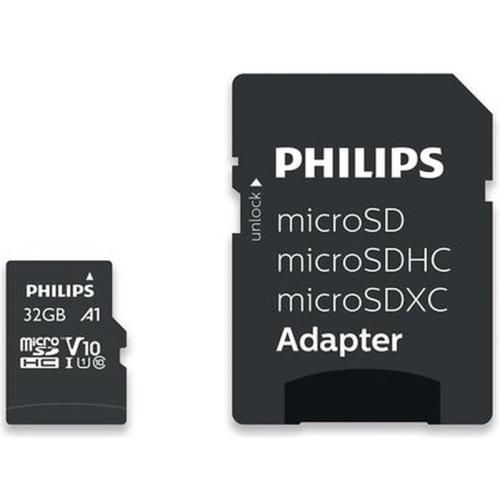 Philips Micro Sdhc Card 32gb Class 10 Uhs-i U1 Incl. Adapter Fm32mp45b/00