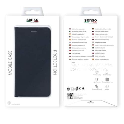 Θήκη Huawei P40 - Senso Feel Stand Book - Black