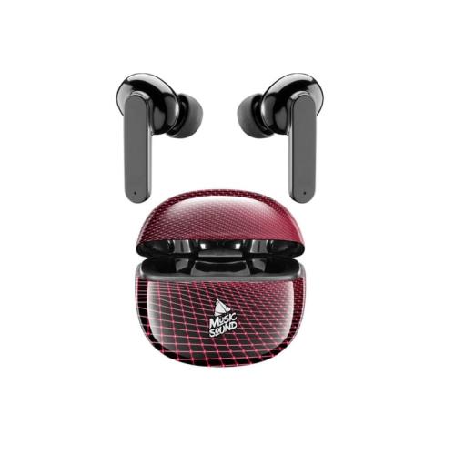 Ακουστικά Bluetooth Cellular Line Music Sound με Θήκη Φόρτισης - Ruby/Black