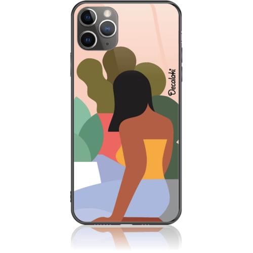 Θήκη Apple iPhone 11 Pro Max - Decalaki Signature Tempered Glass Case - Afrodisiac Chocolate Girl