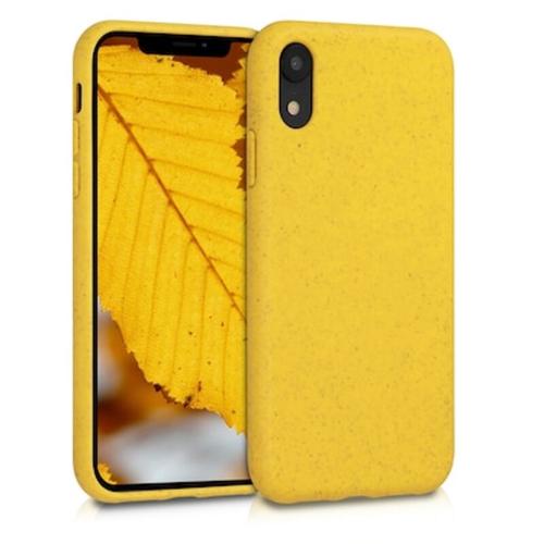 Kalibri Θήκη Σιλικόνης Tpu Natural Wheat Straw Apple Iphone Xr - Yellow