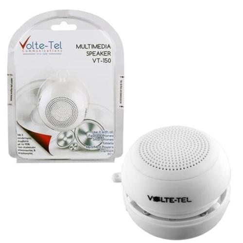 Multimedia Speaker Volte-tel Vt-150b Mini White 4 Adaptors