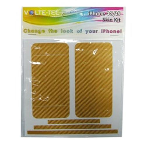 Skin Kit Cover Sticker Gold Iphone 4g/4s Volte-tel