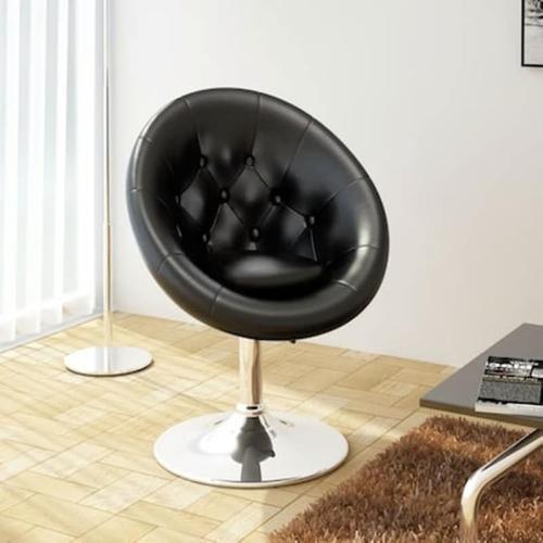 Vidaxl Καρέκλα Μπαρ Μαύρη Από Συνθετικό Δέρμα
